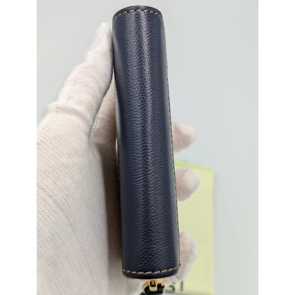 Burberry MN Zip Around Check Canvas Coin Wallet Dark Blue 8084525 - Picture 7 of 12